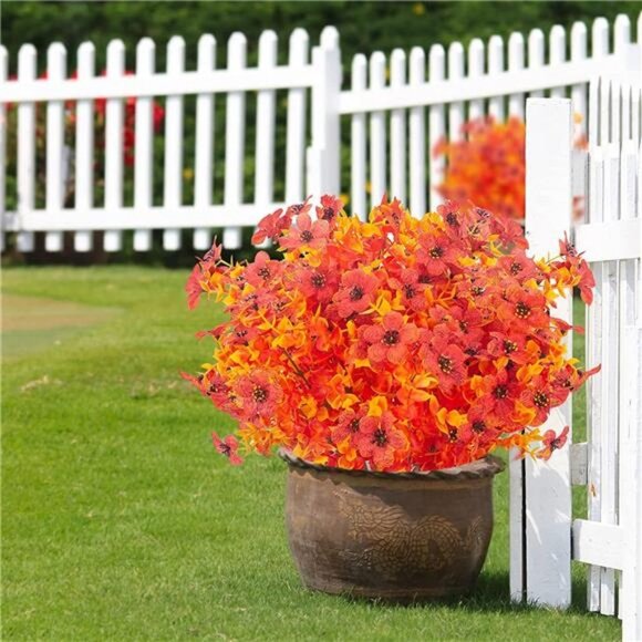 12 Bundles Artificial Plastic Hanging Plants (Gold Yellow) - Picture 6 of 7